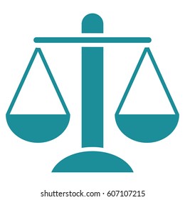 Weight Scales vector icon. Flat soft blue symbol. Pictogram is isolated on a white background. Designed for web and software interfaces.