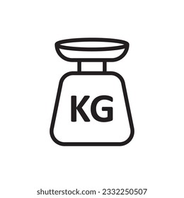 Weight scales vector icon. Kg flat sign design. Kilogram weight scale symbol pictogram. UX UI icon