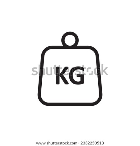 Weight scales vector icon. Kg flat sign design. Kilogram weight scale symbol pictogram. UX UI icon