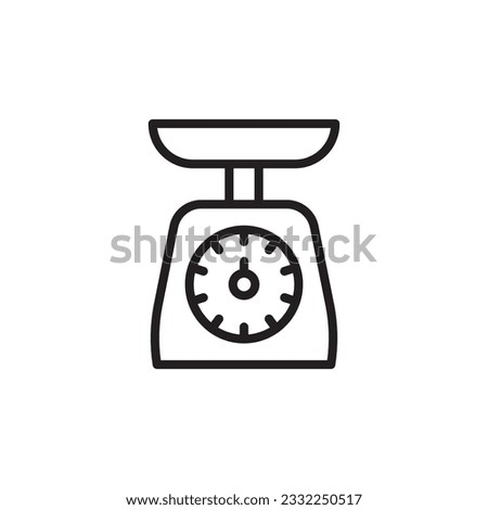 Weight scales vector icon. Kg flat sign design. Kilogram weight scale symbol pictogram. UX UI icon