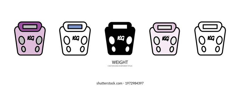 WEIGHT SET VECTOR TYPE İCON