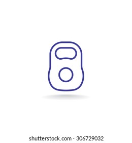 Weight sign icon, Kettle bell icon - Vector