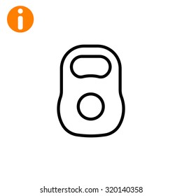 Weight sign icon, Kettle bell icon - Vector