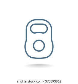 Weight sign icon, Kettle bell icon - Vector