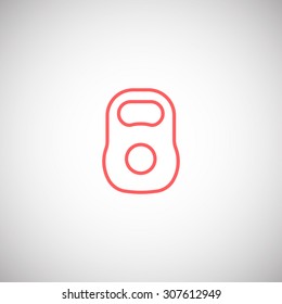 Weight sign icon, Kettlebell icon - Vector