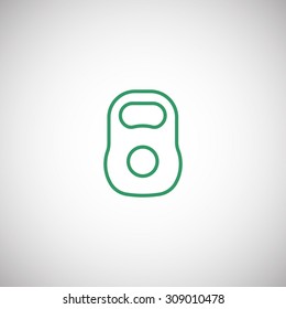 Weight sign icon, Kettlebell icon - Vector