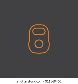 Weight sign icon, Kettlebell icon - Vector
