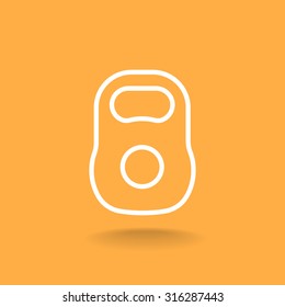 Weight sign icon, Kettlebell icon - Vector