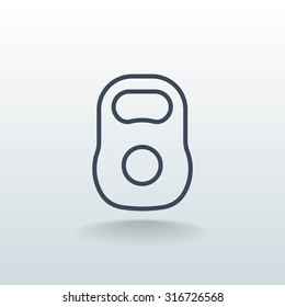Weight sign icon, Kettlebell icon - Vector