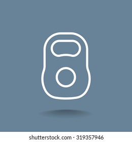Weight sign icon, Kettlebell icon - Vector