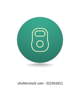 Weight sign icon, Kettlebell icon - Vector
