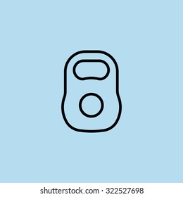 Weight sign icon, Kettlebell icon - Vector