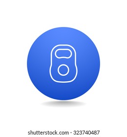 Weight sign icon, Kettlebell icon - Vector