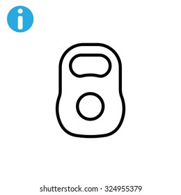 Weight sign icon, Kettlebell icon - Vector