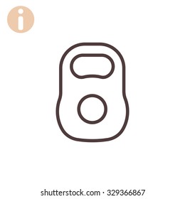 Weight sign icon, Kettlebell icon - Vector