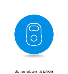 Weight sign icon, Kettlebell icon - Vector