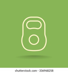 Weight sign icon, Kettlebell icon - Vector