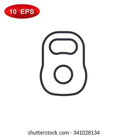 Weight sign icon, Kettlebell icon - Vector