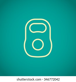 Weight sign icon, Kettlebell icon - Vector