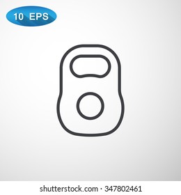 Weight sign icon, Kettlebell icon - Vector