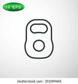 Weight sign icon, Kettlebell icon - Vector