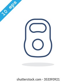 Weight sign icon, Kettlebell icon - Vector