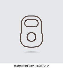 Weight sign icon, Kettlebell icon - Vector