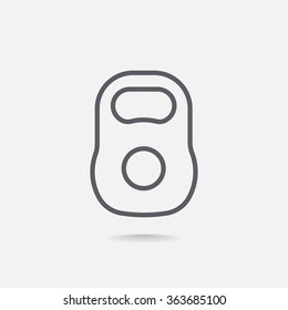 Weight sign icon, Kettlebell icon - Vector