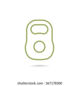Weight sign icon, Kettlebell icon - Vector