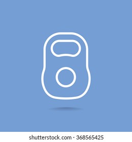 Weight sign icon, Kettlebell icon - Vector