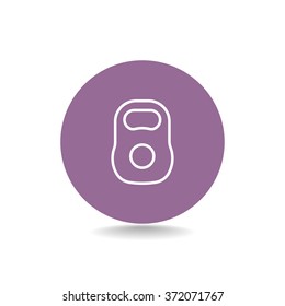 Weight sign icon, Kettlebell icon - Vector