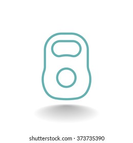 Weight sign icon, Kettlebell icon - Vector