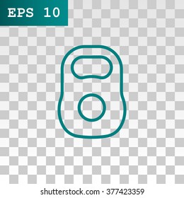 Weight sign icon, Kettlebell icon - Vector