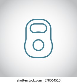 Weight sign icon, Kettlebell icon - Vector