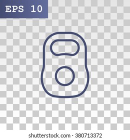 Weight sign icon, Kettlebell icon - Vector