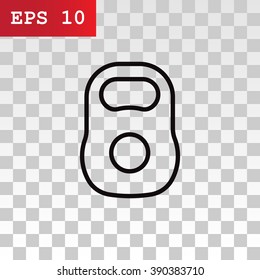 Weight sign icon, Kettlebell icon - Vector
