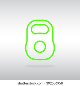 Weight sign icon, Kettlebell icon - Vector