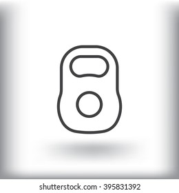 Weight sign icon, Kettlebell icon - Vector