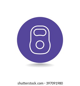 Weight sign icon, Kettlebell icon - Vector