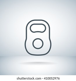 Weight sign icon, Kettlebell icon - Vector