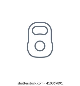 Weight sign icon, Kettlebell icon - Vector
