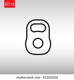 Weight sign icon, Kettlebell icon - Vector