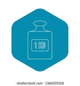 Weight sign icon. Outline illustration of weight sign vector icon for web