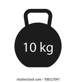 Weight sign. Vector black icon on white background