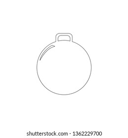Weight. simple flat vector icon illustration. outline line symbol - editable stroke
