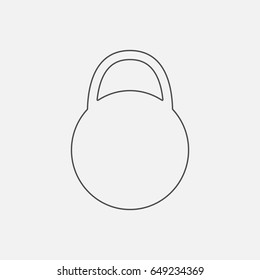Weight simple icon. Contour illustration.