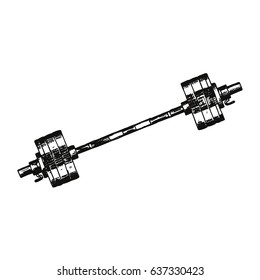 Weight sketch vector illustration