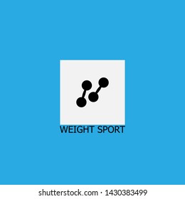 weight sport icon sign signifier vector