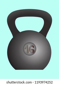 Weight, sports equipment girya strong helth vector