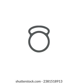 Icono de la piedra de peso. Sencillo símbolo de fondo de afiche de piedra de peso. Elemento de diseño del logotipo de la marca de piedra de peso. Impresión de camisetas de piedra de peso. Vector para pegatinas.